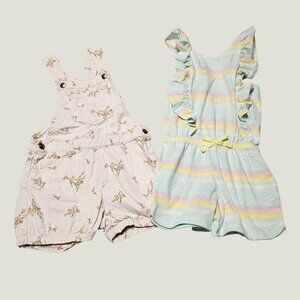 The Childrens Place and Cat & Jack Toddler Girls Overalls & Romper Set 5T